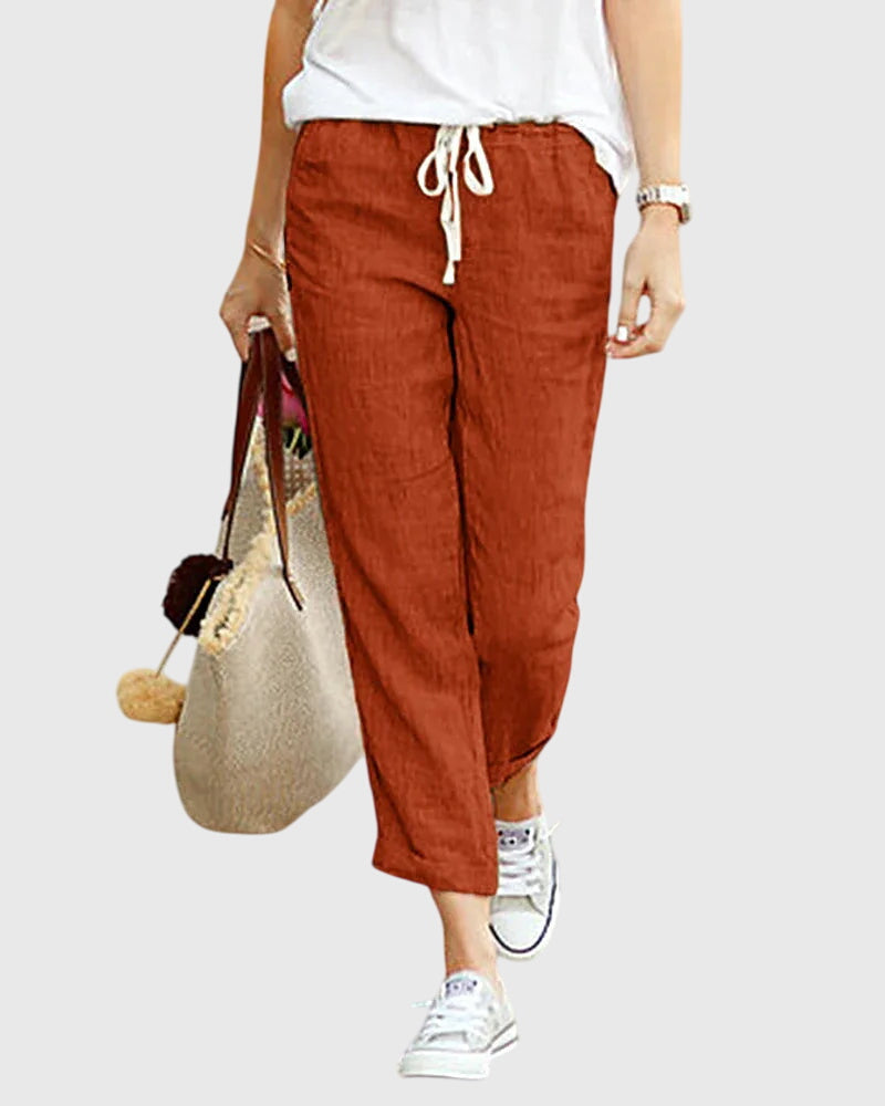 Lavisa - Elegant Summer Wide Leg Pants with Drawstring Waist