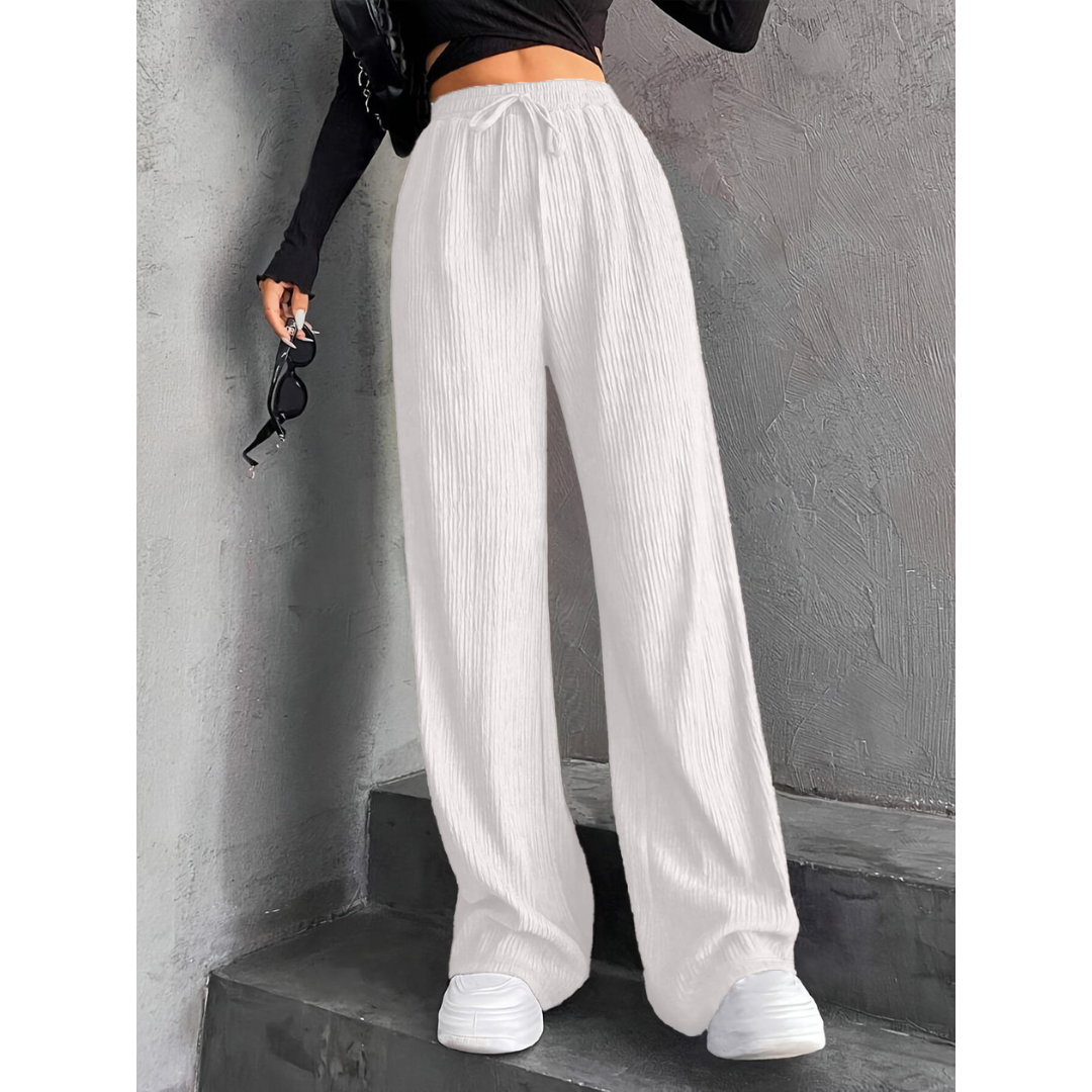 Lavisa - Women's High-Waisted Wide-Leg Relaxed Pants