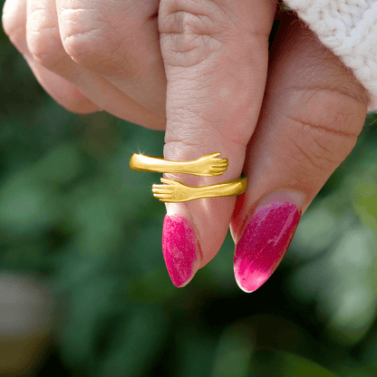 Lavisa - Gold Hug From Heaven Ring - Memorial Comfort Jewelry