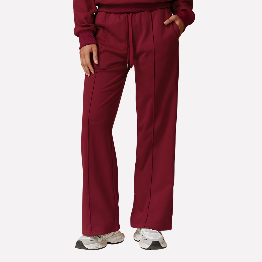 Lavisa - Women's Wide Leg Lounge Sweatpants - Drawstring High Waist