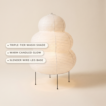 Lavisa - Pleated Paper Lantern Table Lamp