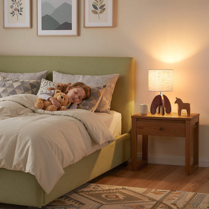 Lavisa - Minimalist Wood Base Bedside Table Lamp