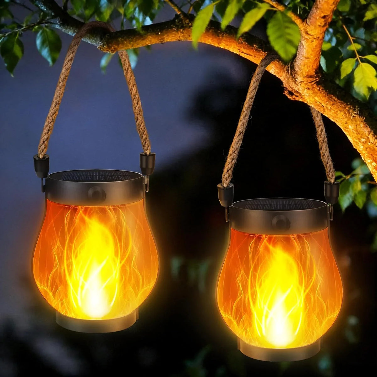 Lavisa - Outdoor Solar Flame Lantern