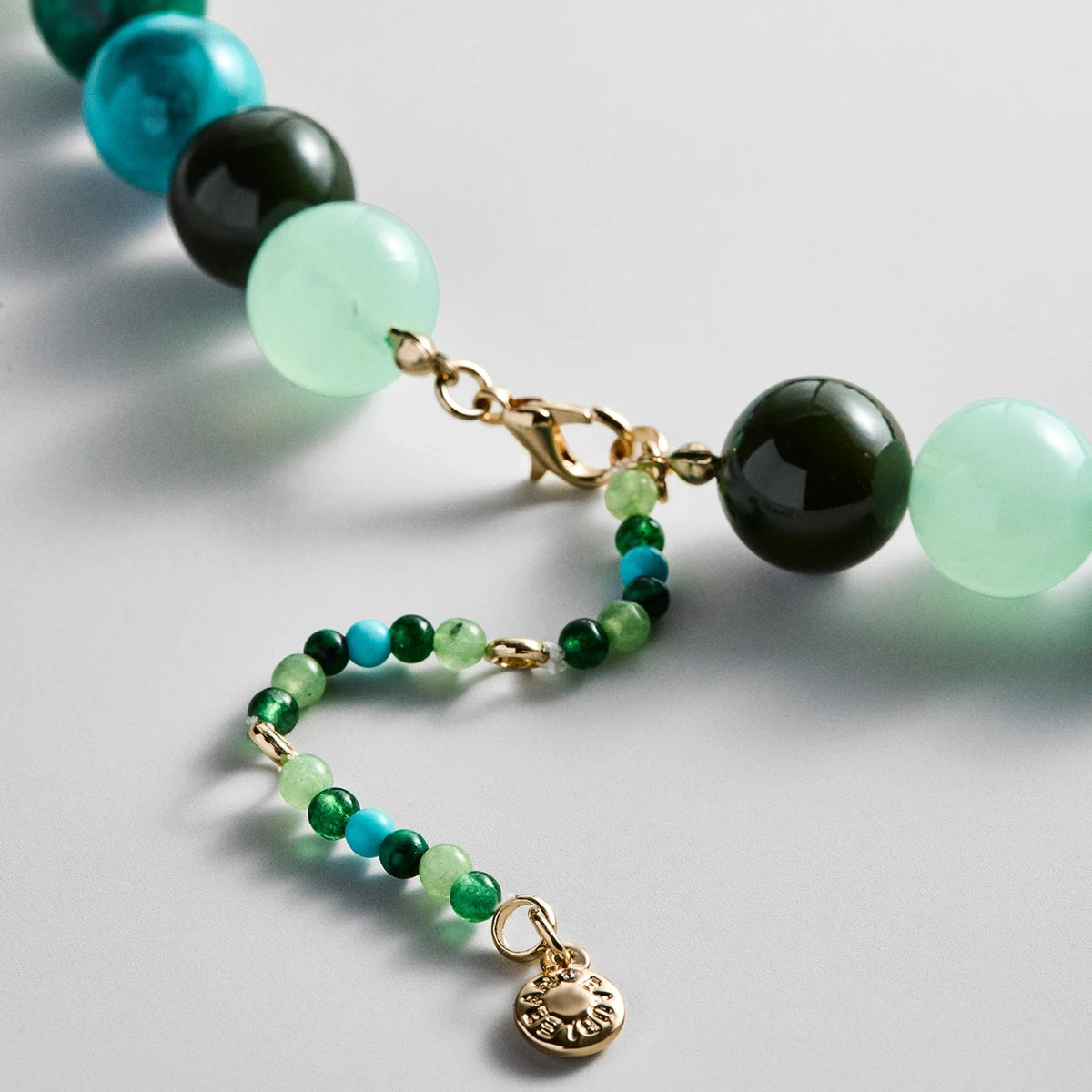 Lavisa - Multi Bead Layering Necklace - Side Profile View