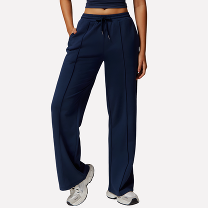 Lavisa - Women's Wide Leg Lounge Sweatpants - Drawstring High Waist