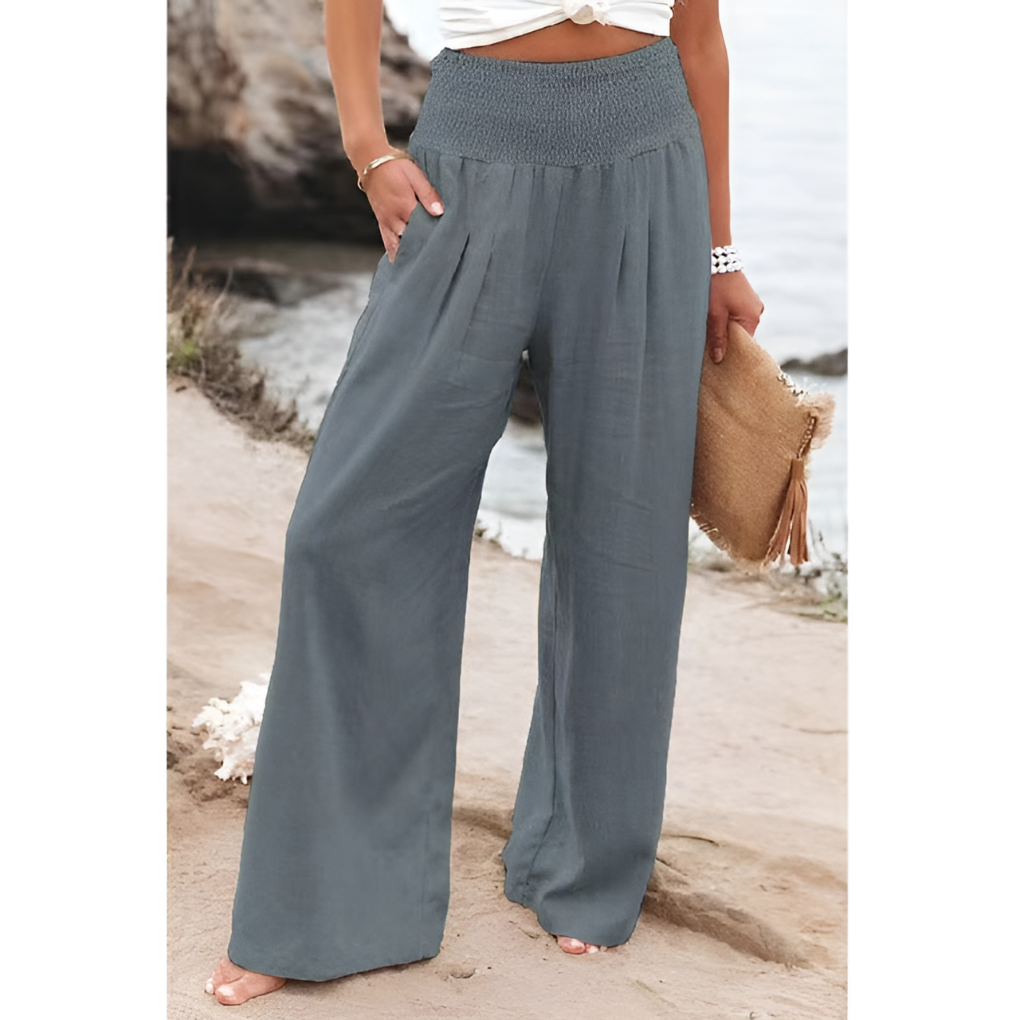 Lavisa - Women's High Waisted Relaxed Stretch Pants
