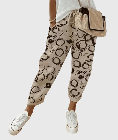 Lavisa - Women's Elegant Summer Pants - Relaxed Fit & Adjustable