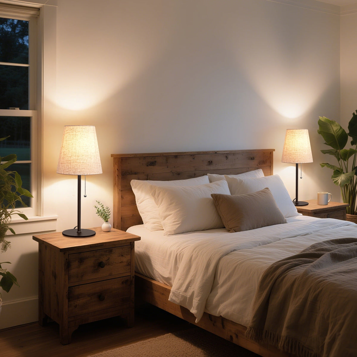 Lavisa - Modern Minimalist Linen Table Lamps Set of 2