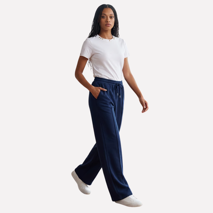 Lavisa - Women's Wide Leg Lounge Sweatpants - Drawstring High Waist