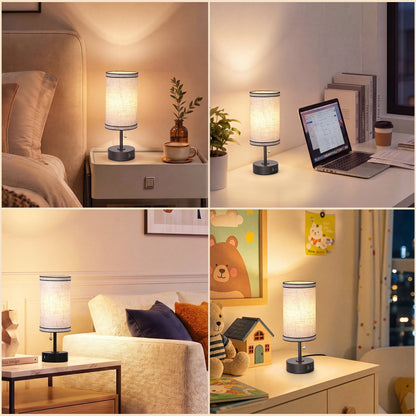 Lavisa - Small Bedside Table Lamps with USB Charging Ports