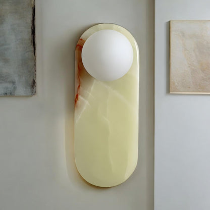 Lavisa - Minimalist Oval Wall Light with Globe Shade