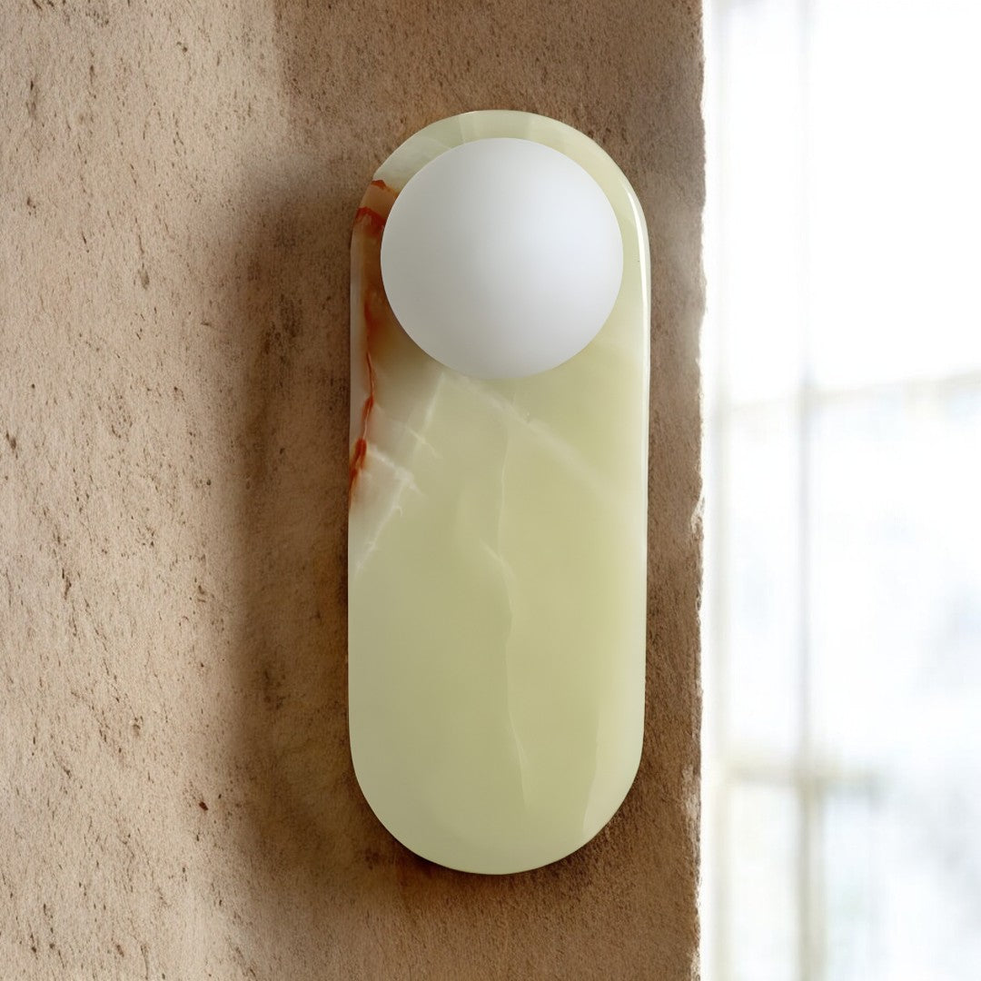 Lavisa - Minimalist Oval Wall Light with Globe Shade
