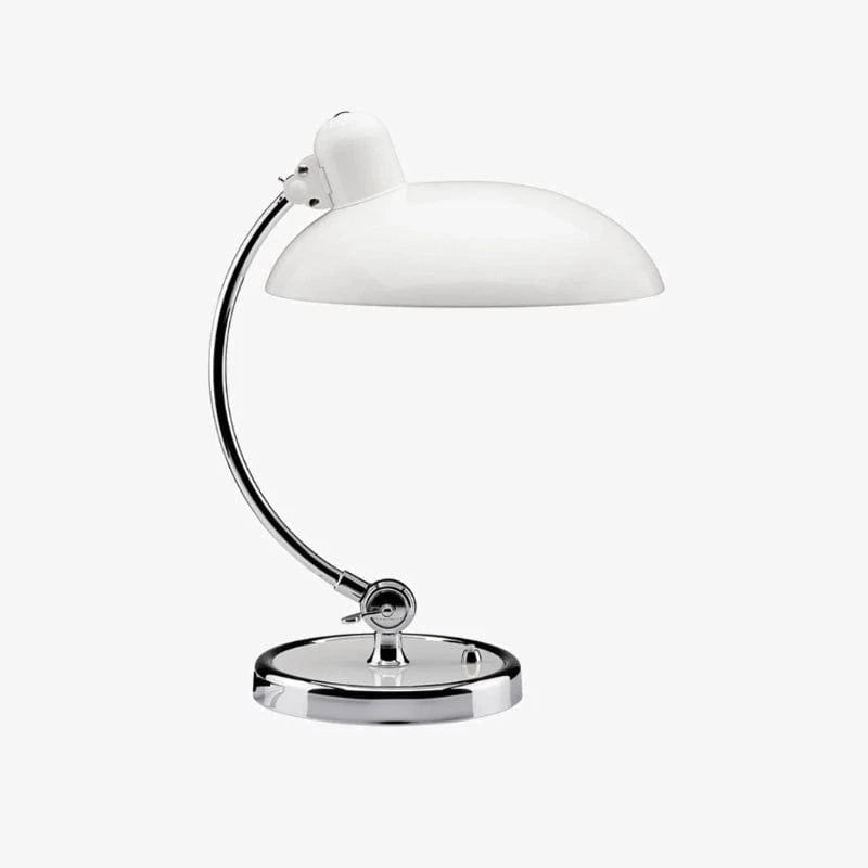 Lavisa adjustable Bauhaus metal desk lamp for home and office workspaces. - White