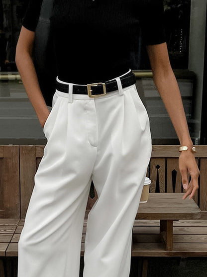 Lavisa - Elegant Tailored Straight Leg Trousers