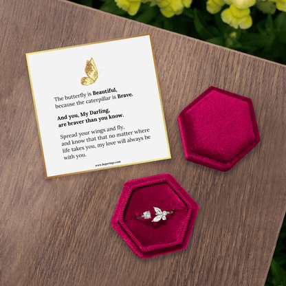 Lavisa - Be Brave Butterfly Ring