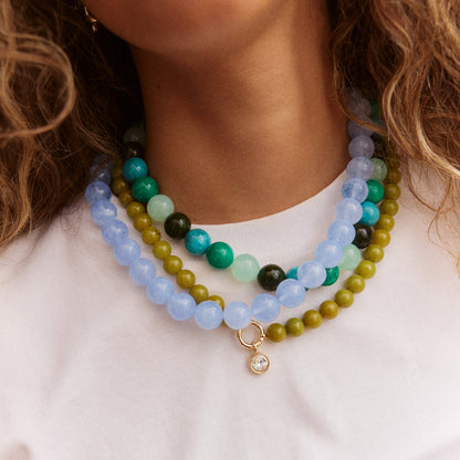Lavisa - Mini Beaded Layering Necklace - Detail & Styling View
