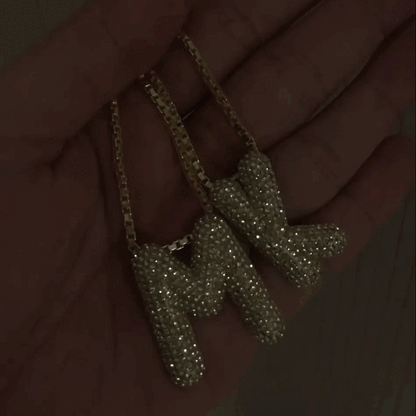 Lavisa - 3D Bubble Initial Necklace - Product Gallery View 7