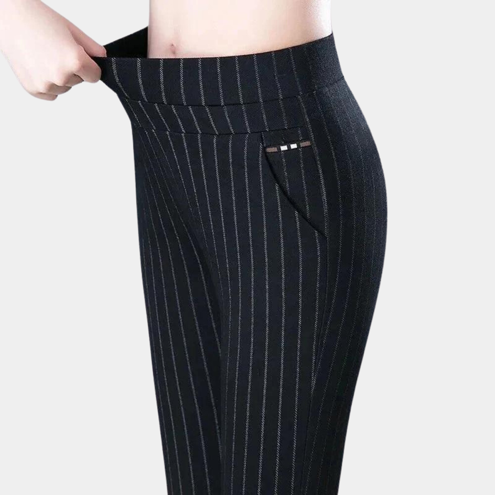 Lavisa - Women's High-Waisted Stretch Slim Fit Trousers