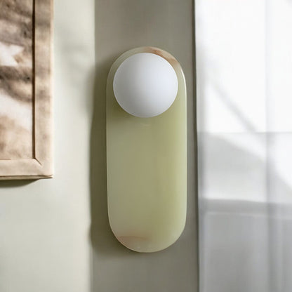 Lavisa - Minimalist Oval Wall Light with Globe Shade
