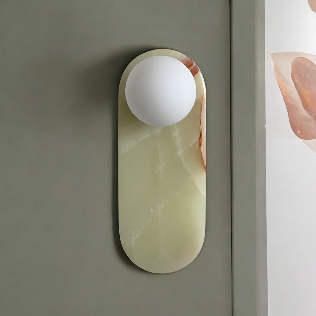 Lavisa - Minimalist Oval Wall Light with Globe Shade