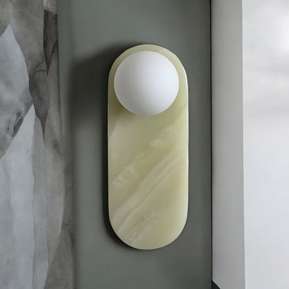 Lavisa - Minimalist Oval Wall Light with Globe Shade