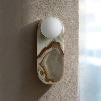 Lavisa - Minimalist Oval Wall Light with Globe Shade