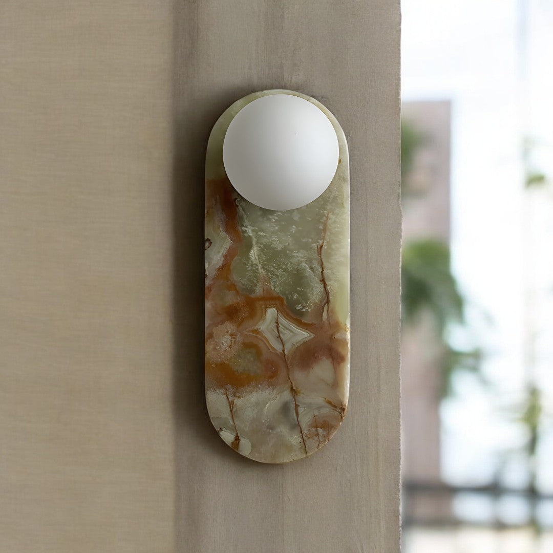 Lavisa - Minimalist Oval Wall Light with Globe Shade