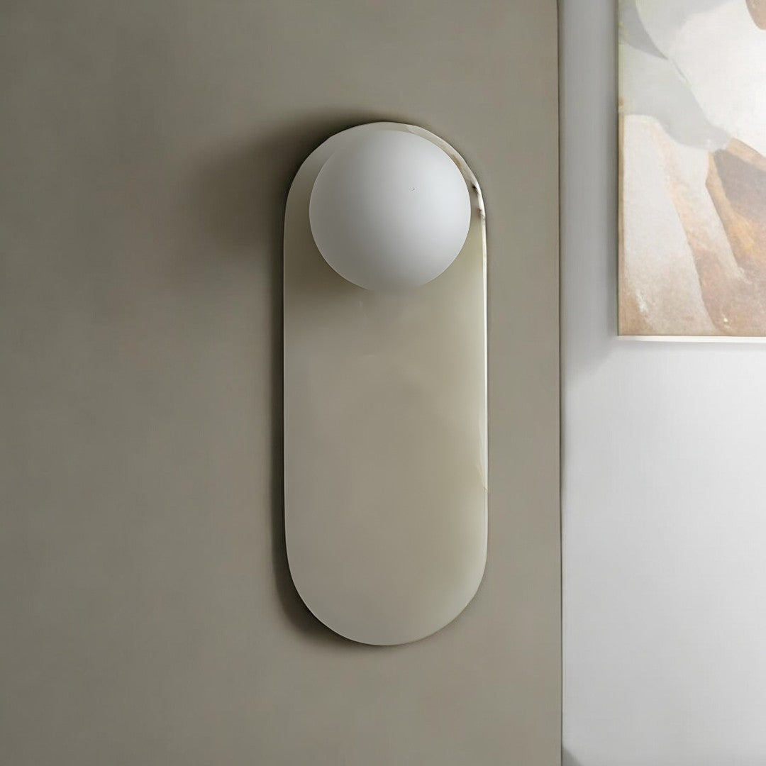 Lavisa - Minimalist Oval Wall Light with Globe Shade