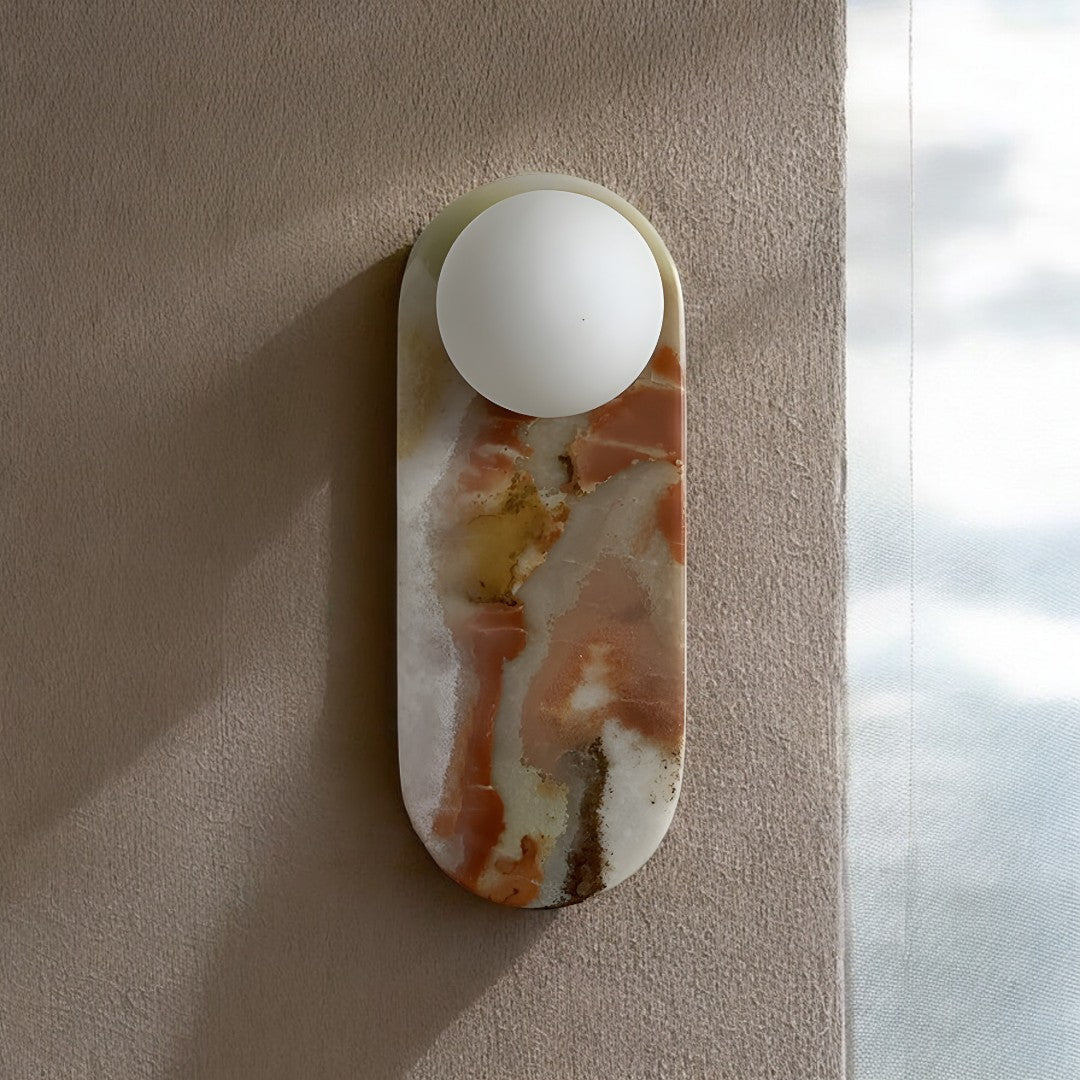 Lavisa - Minimalist Oval Wall Light with Globe Shade
