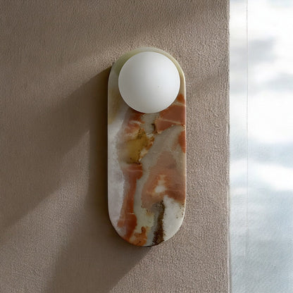 Lavisa - Minimalist Oval Wall Light with Globe Shade