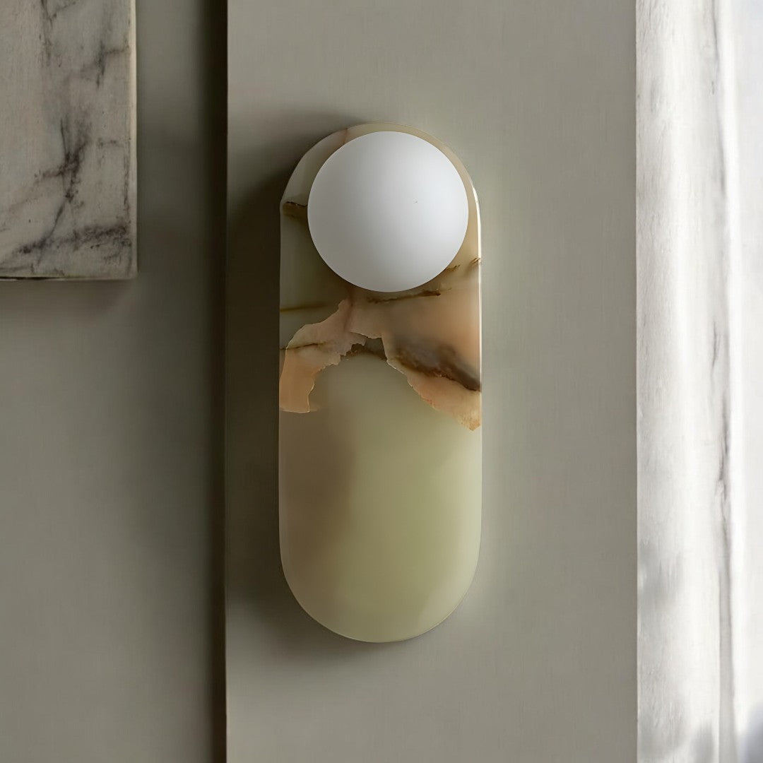Lavisa - Minimalist Oval Wall Light with Globe Shade