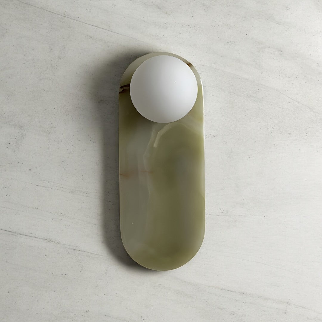 Lavisa - Minimalist Oval Wall Light with Globe Shade