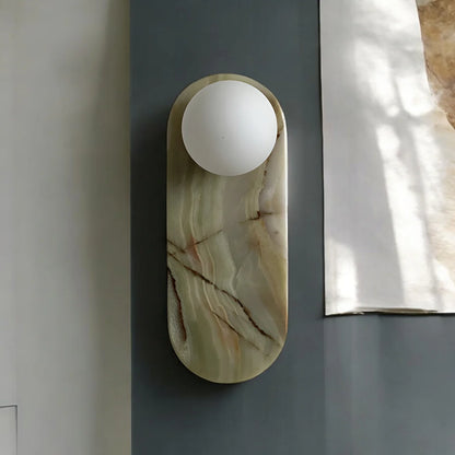 Lavisa - Minimalist Oval Wall Light with Globe Shade