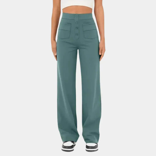 Lavisa - Women's High Waisted Straight Leg Stretch Pants