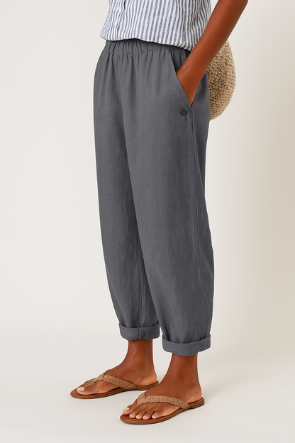 Lavisa - Relaxed Fit Casual Ankle Pants