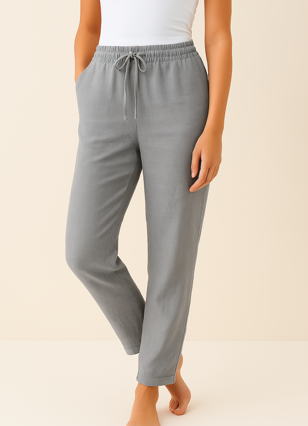 Lavisa - Women's High Rise Straight Leg Tailored Dress Trousers