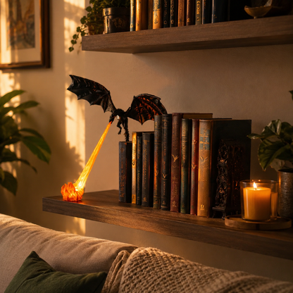 Lavisa - LED Flame Breathing Dragon Bookshelf Guardian