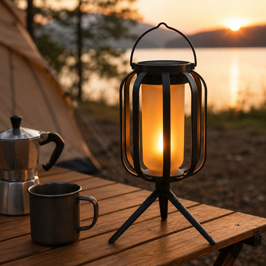 Lavisa - Solar Flameless LED Lantern with 3D Dancing Flame