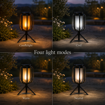 Lavisa - Solar Flameless LED Lantern with 3D Dancing Flame