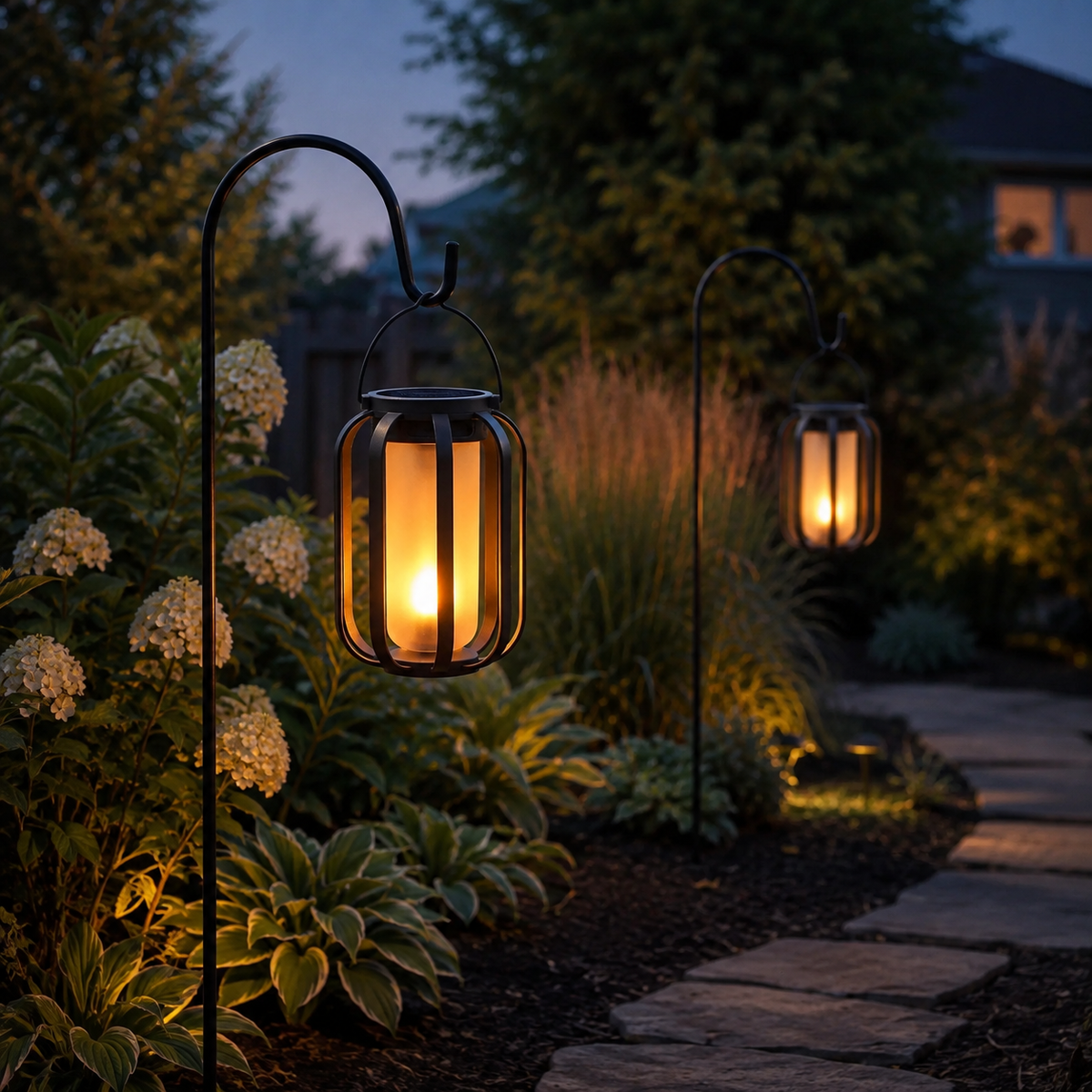 Lavisa - Solar Flameless LED Lantern with 3D Dancing Flame