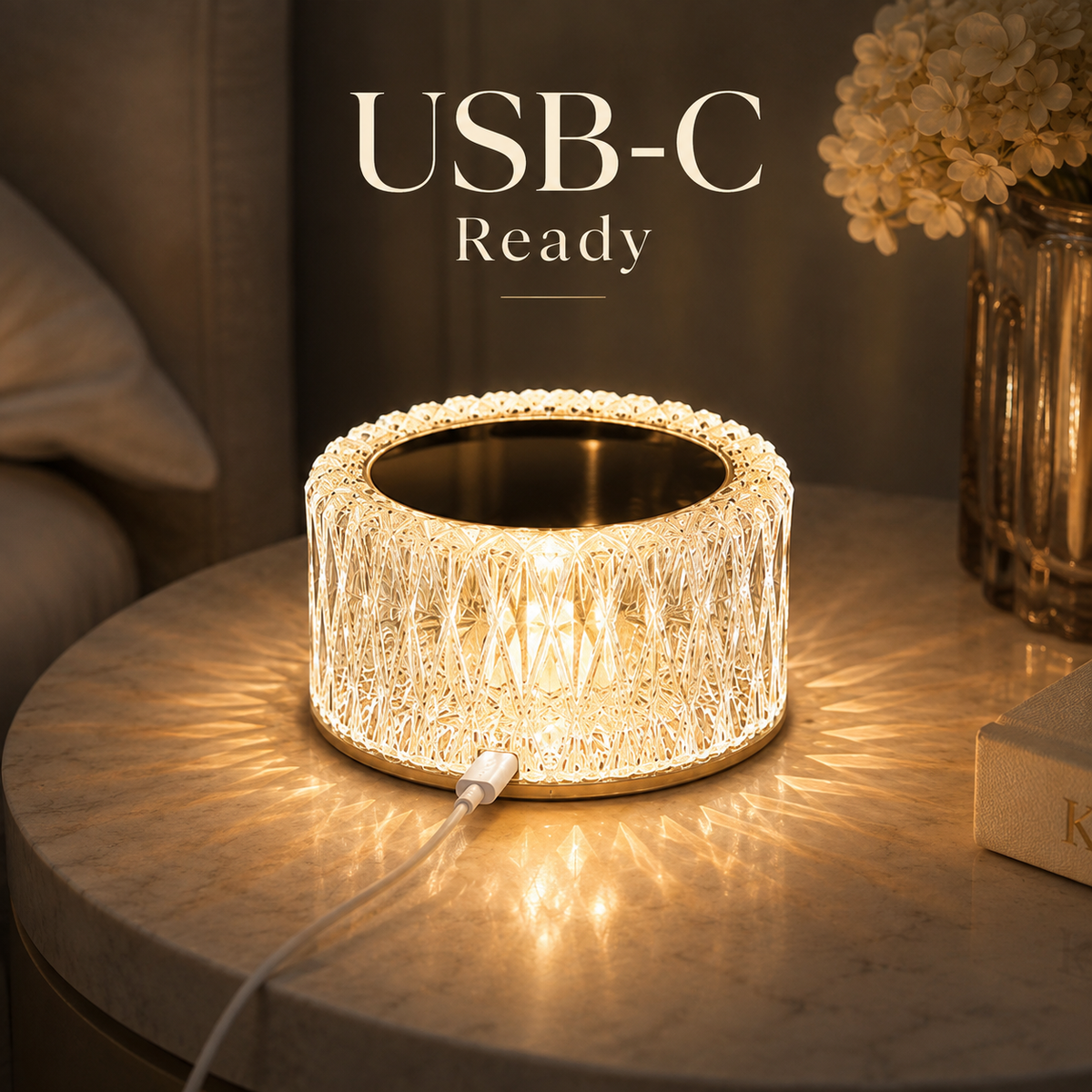 Lavisa - Dazzling Diamond Crystal Touch Table Lamp