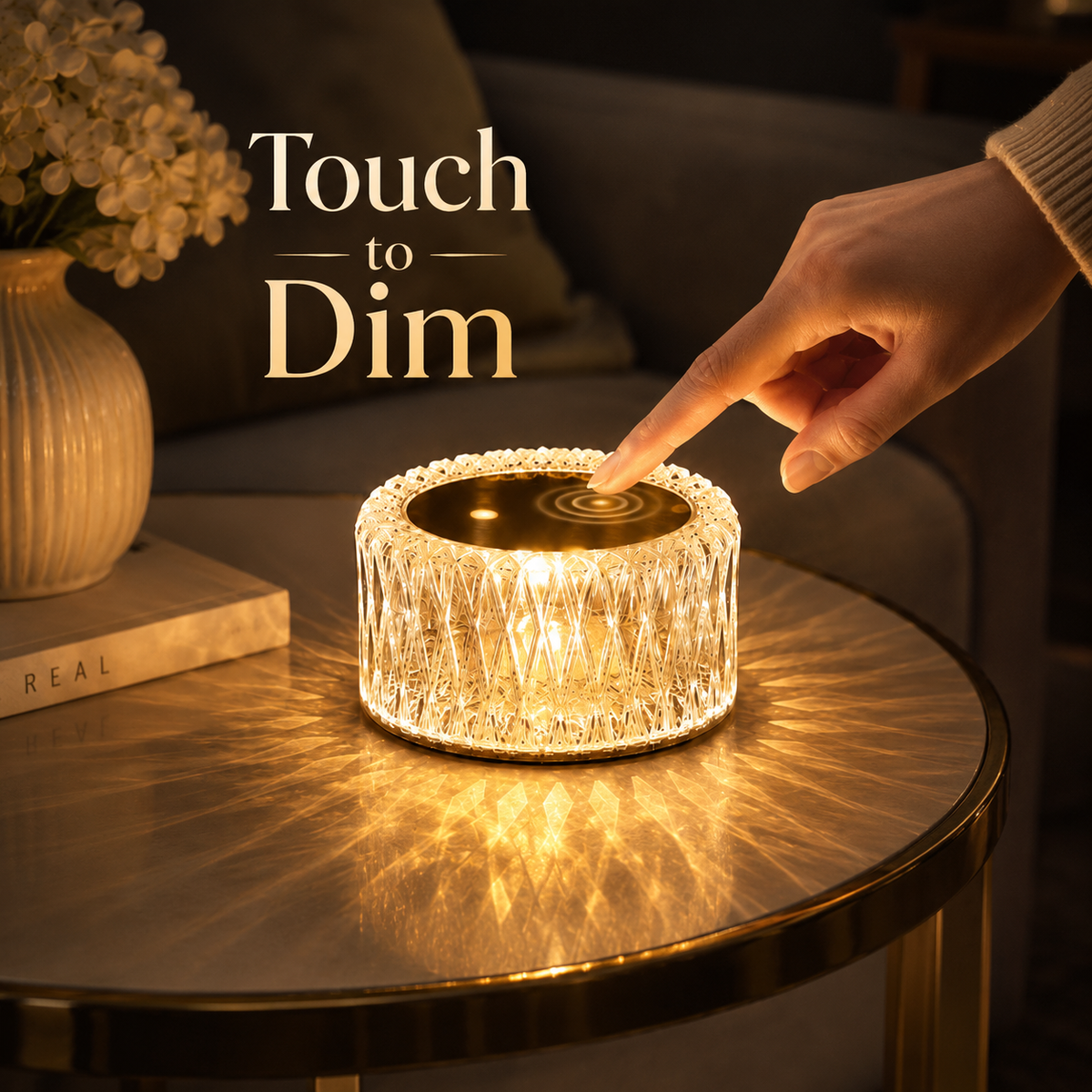 Lavisa - Dazzling Diamond Crystal Touch Table Lamp