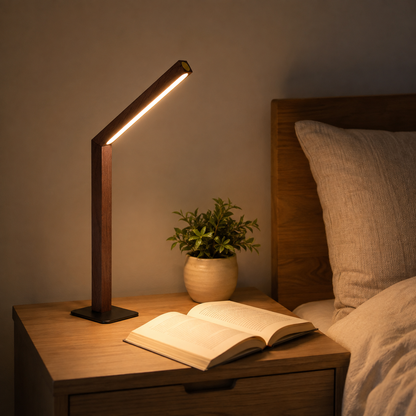 Lavisa - Magnetic Wooden Desk Lamp 360 Degree Rotating Light Bar