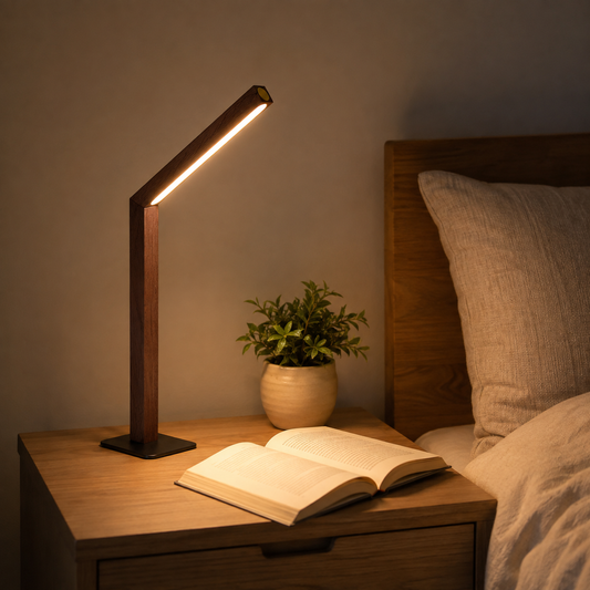 Lavisa - Magnetic Wooden Desk Lamp 360 Degree Rotating Light Bar