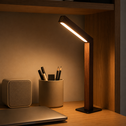 Lavisa - Magnetic Wooden Desk Lamp 360 Degree Rotating Light Bar