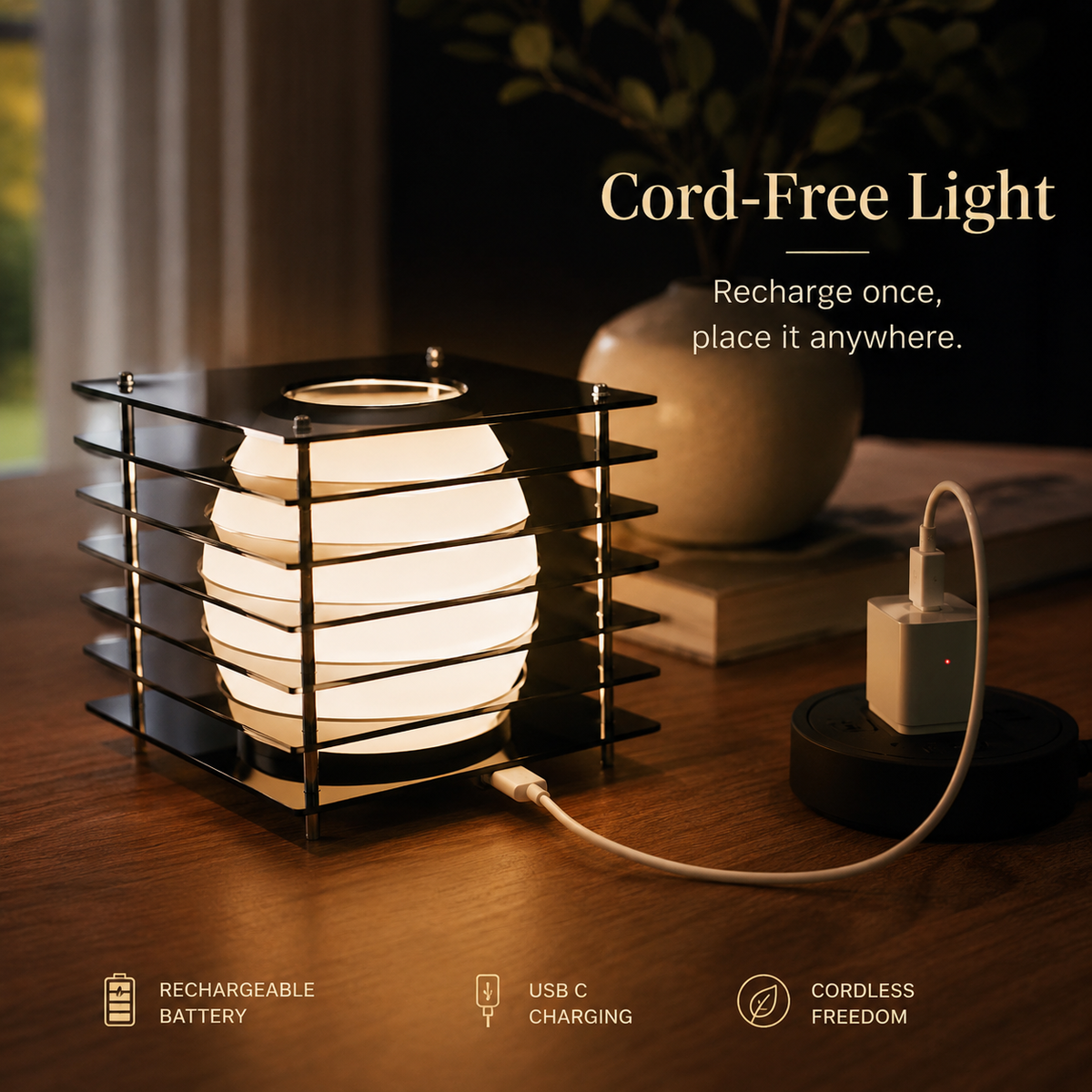 Lavisa - Rechargeable Layered Acrylic Table Lamp