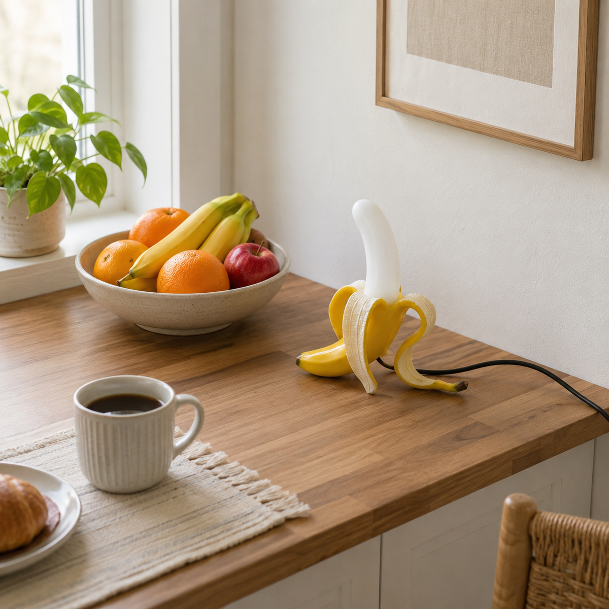 Lavisa - Unique Banana Art Deco Table Lamp