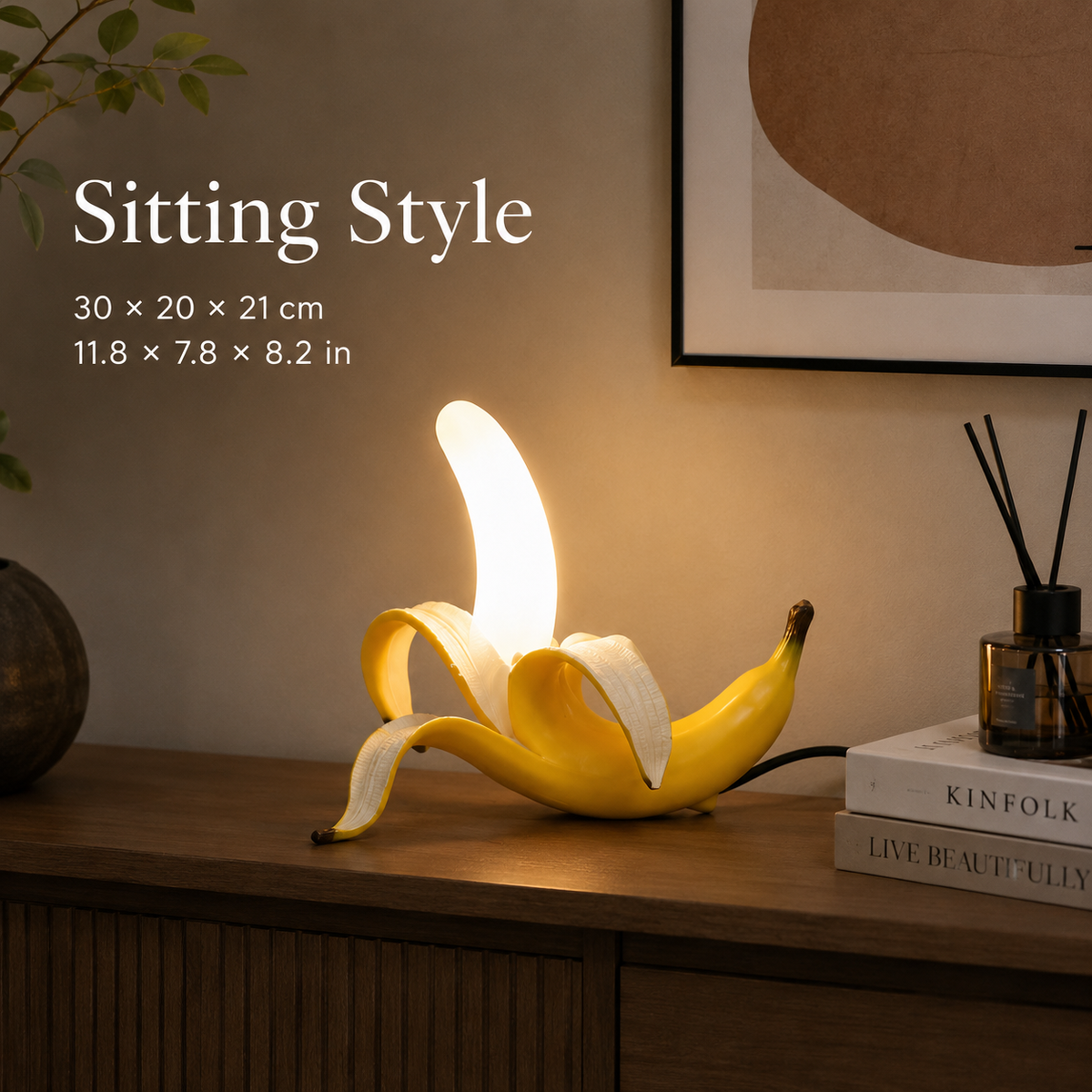 Lavisa - Unique Banana Art Deco Table Lamp