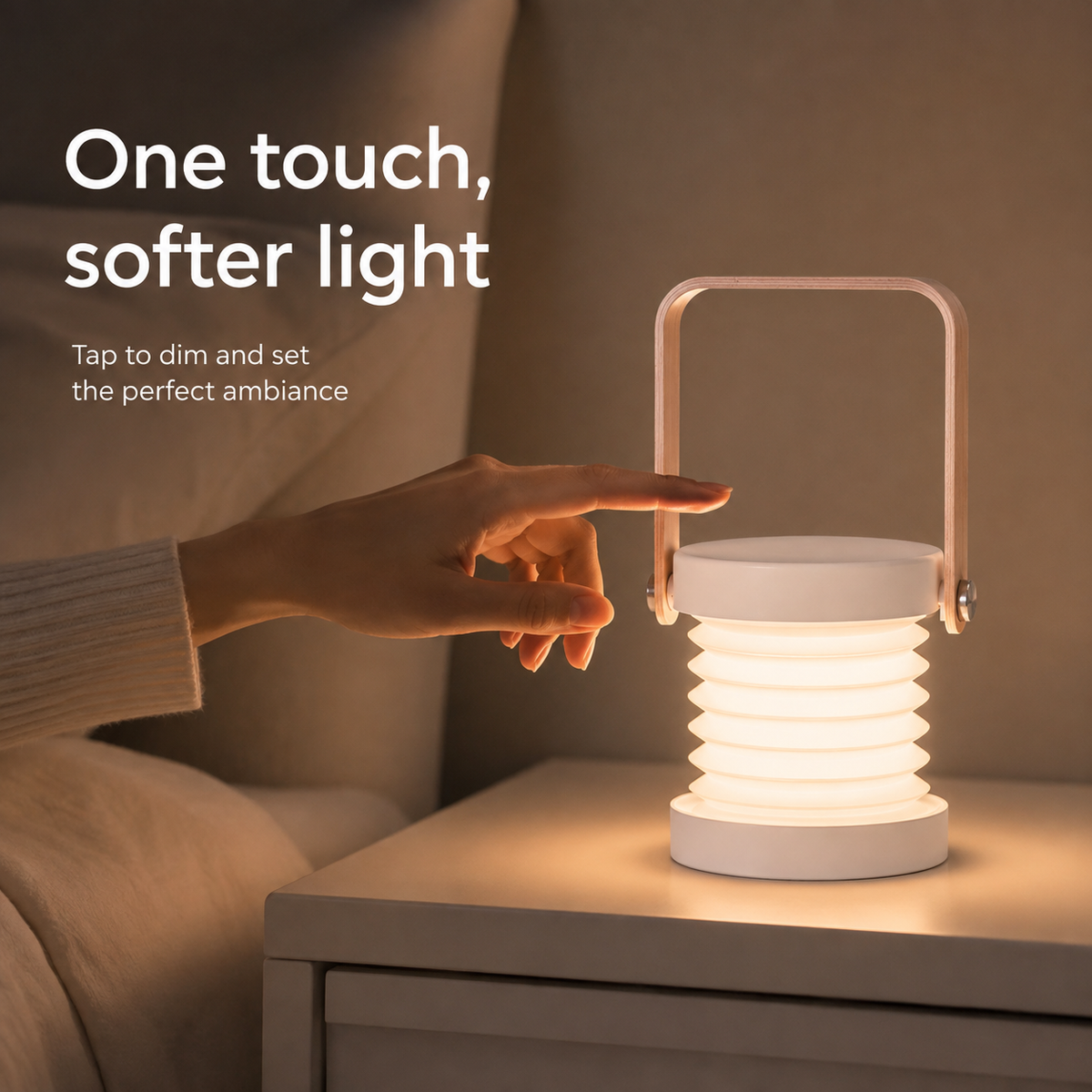 Lavisa - Portable LED Lantern Lamp Foldable Cordless Night Light