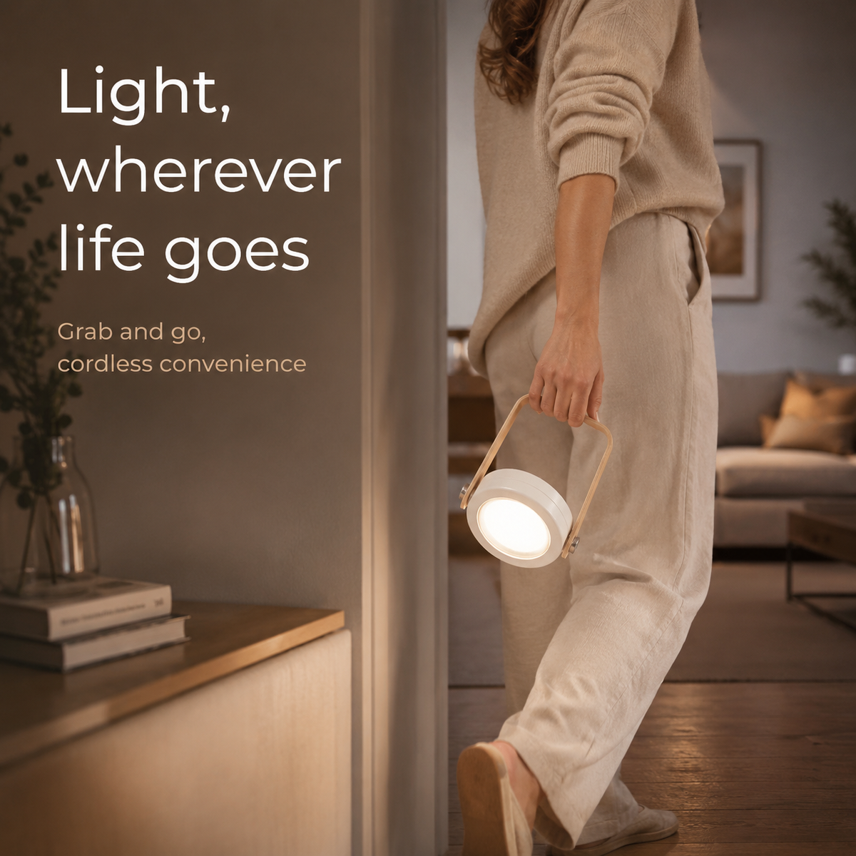 Lavisa - Portable LED Lantern Lamp Foldable Cordless Night Light